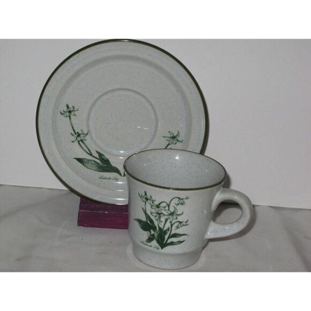 Noritake Stoneware Mountain Flowers 8343 Teacup Cup &‎ Saucer Set (s)